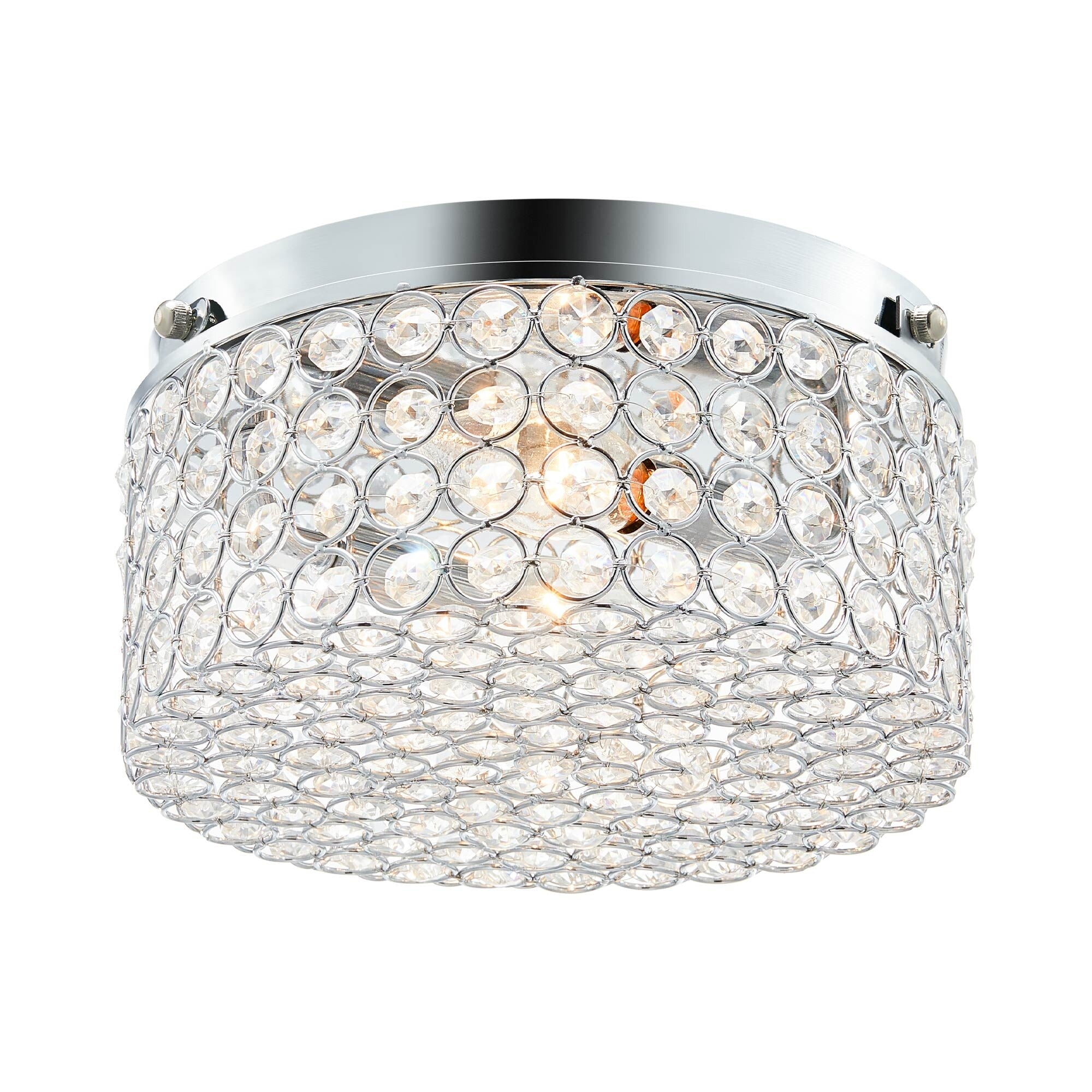 Plafonnier encastré rond moderne à 2 lumières en cristal CO-Z