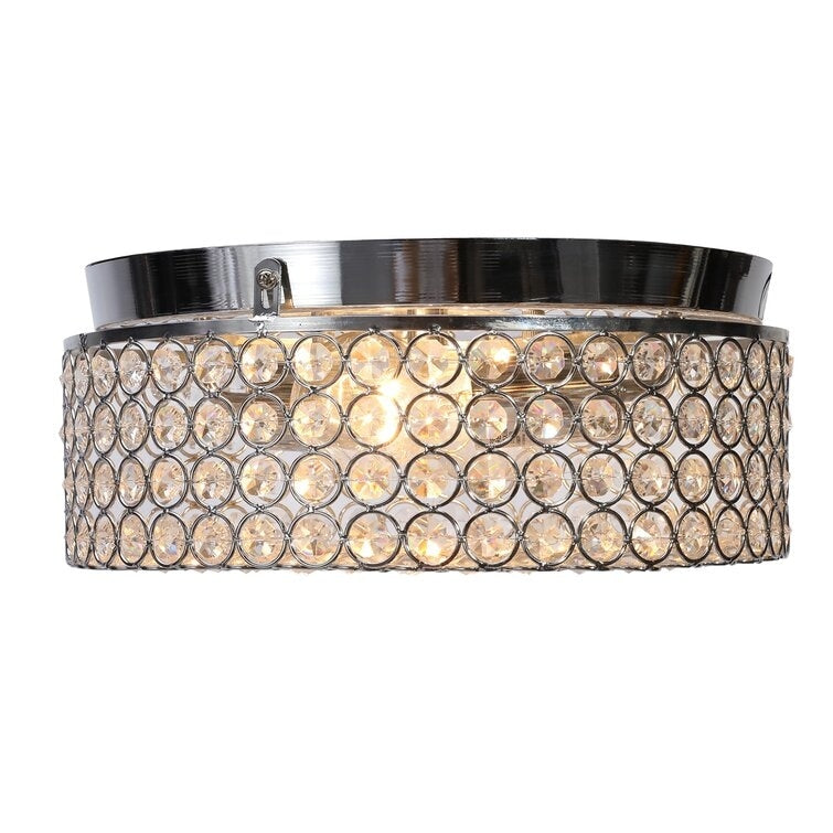 Plafonnier encastré rond moderne à 2 lumières en cristal CO-Z