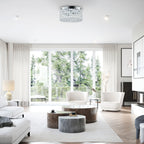 Plafonnier encastré rond moderne à 2 lumières en cristal CO-Z