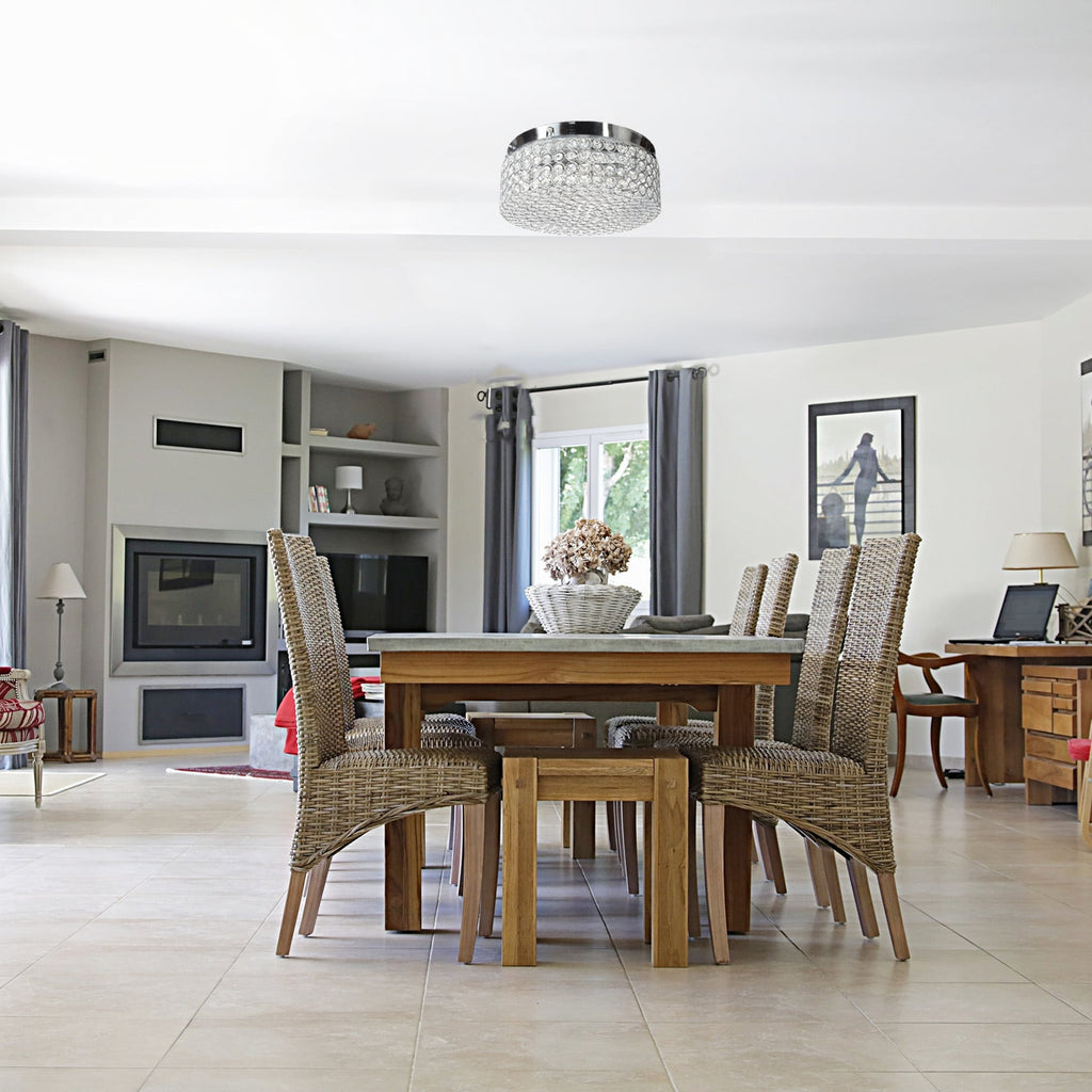 Plafonnier encastré rond moderne à 2 lumières en cristal CO-Z