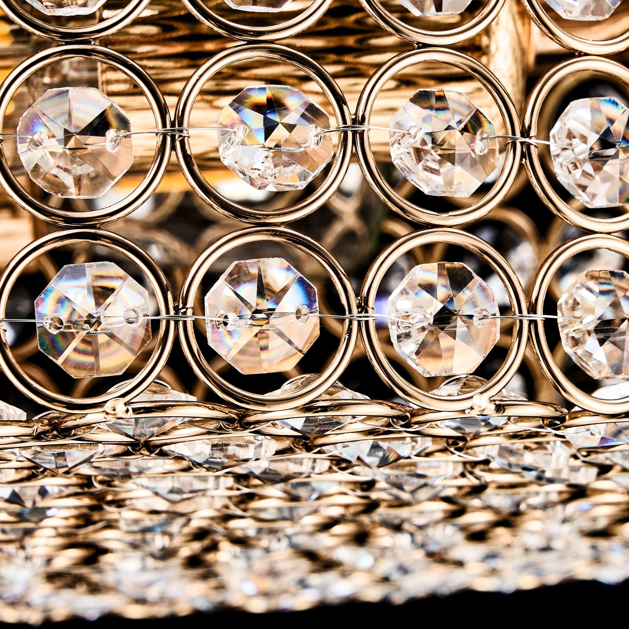 Plafonnier encastré rond moderne à 2 lumières en cristal CO-Z