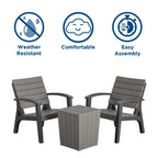 Ensemble de conversation en résine COSCO 3 pièces