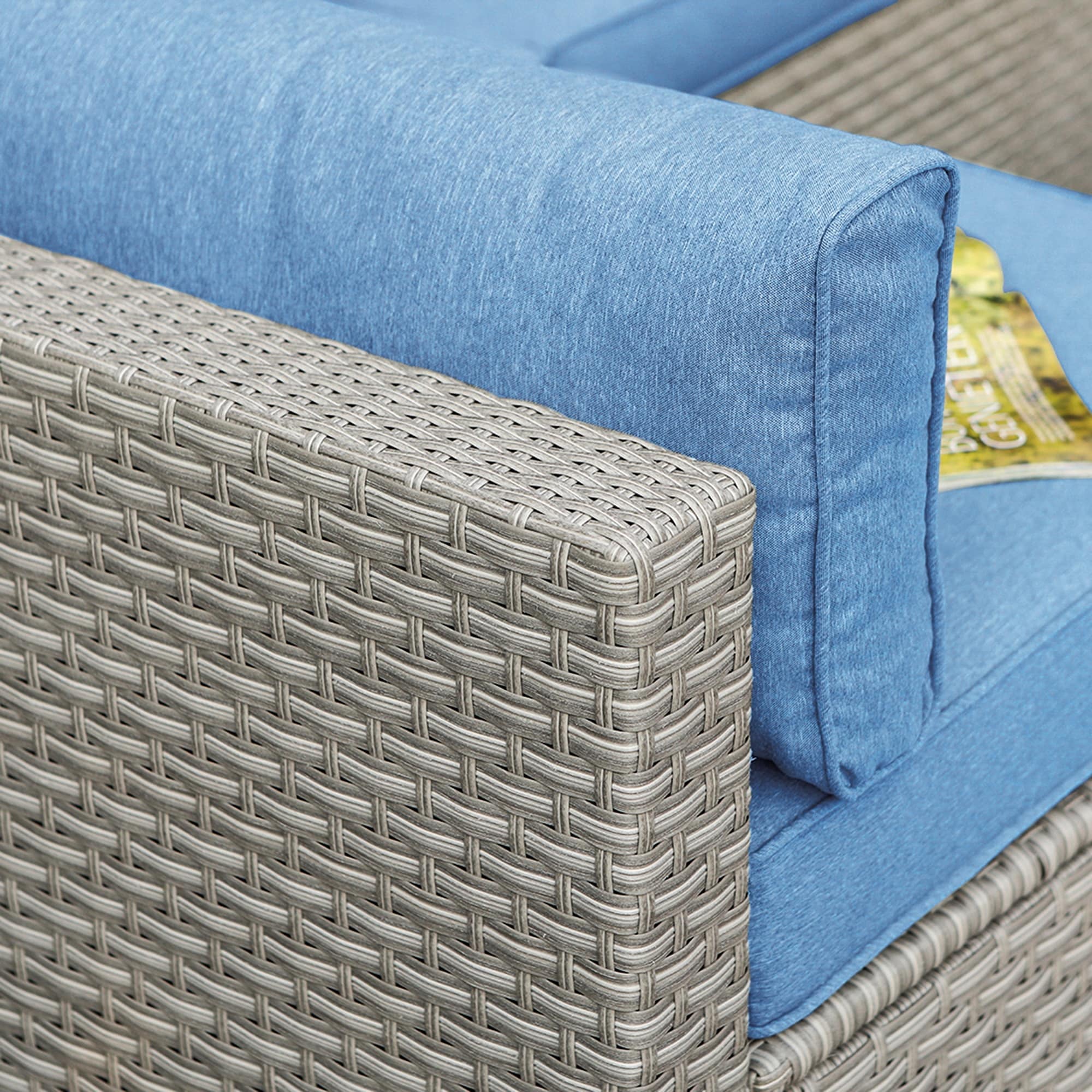 Ensemble de canapé sectionnel en osier 2 pièces COSIEST pour l'extérieur