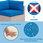 Ensemble de canapé sectionnel en osier 2 pièces COSIEST pour l'extérieur