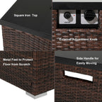 Ensemble de canapés sectionnels en osier pour patio extérieur COSIEST 4 pièces avec table pour foyer