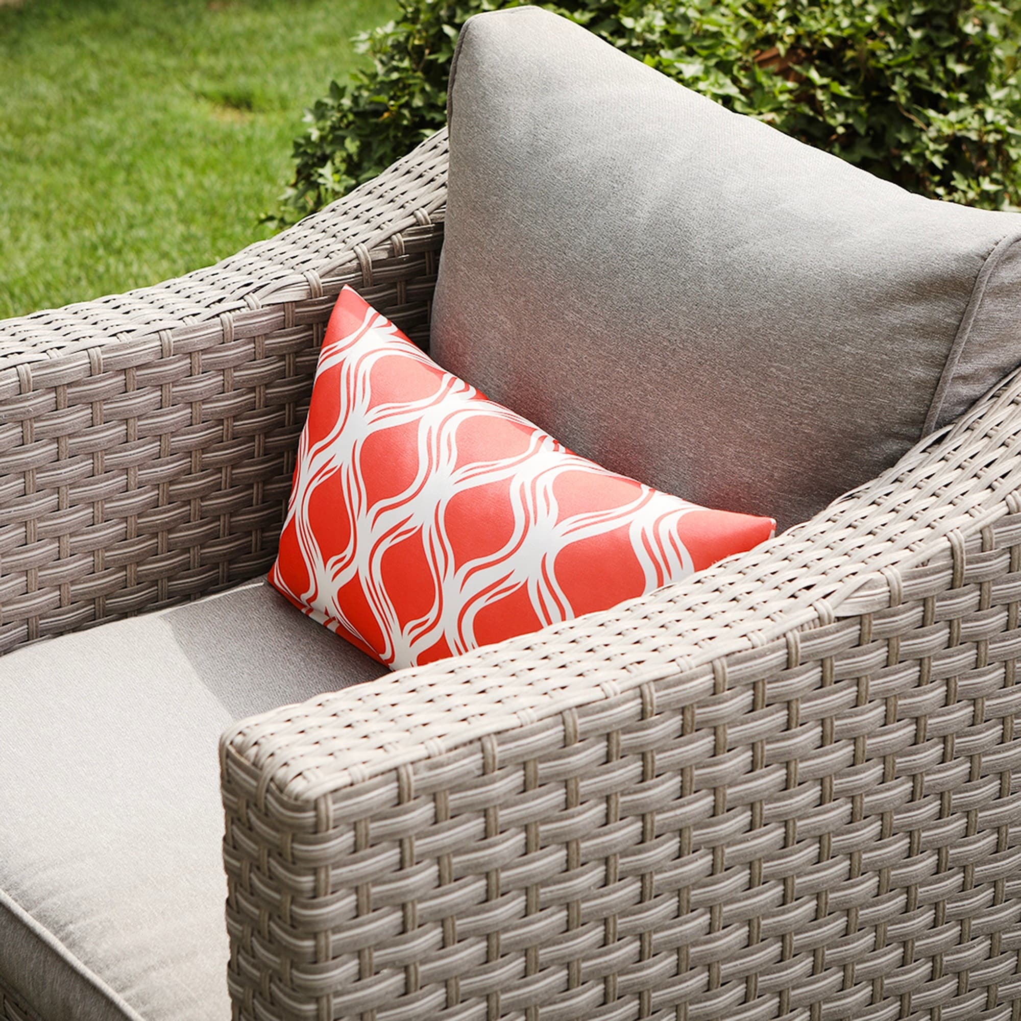 Ensemble de salon de jardin COSIEST 7 pièces avec coussins