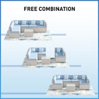 Canapé d'extérieur sectionnel en osier 7 pièces le plus confortable avec table basse