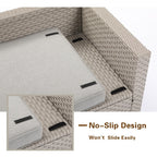 Canapé d'extérieur sectionnel en osier 7 pièces le plus confortable avec table basse