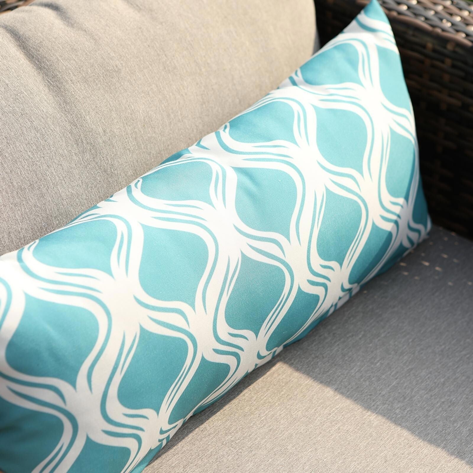 Ensemble de canapés d'extérieur en osier marron COSIEST