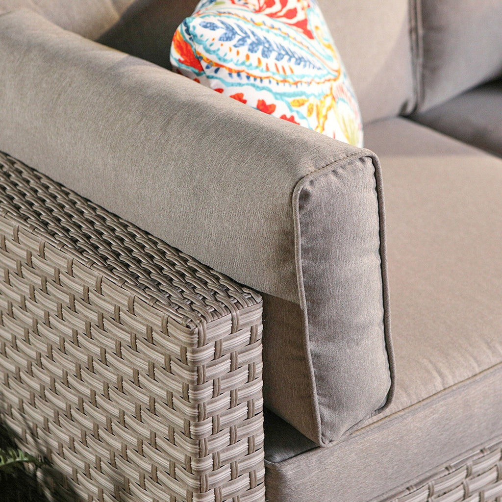 Ensemble de canapé sectionnel en osier 2 pièces COSIEST pour l'extérieur