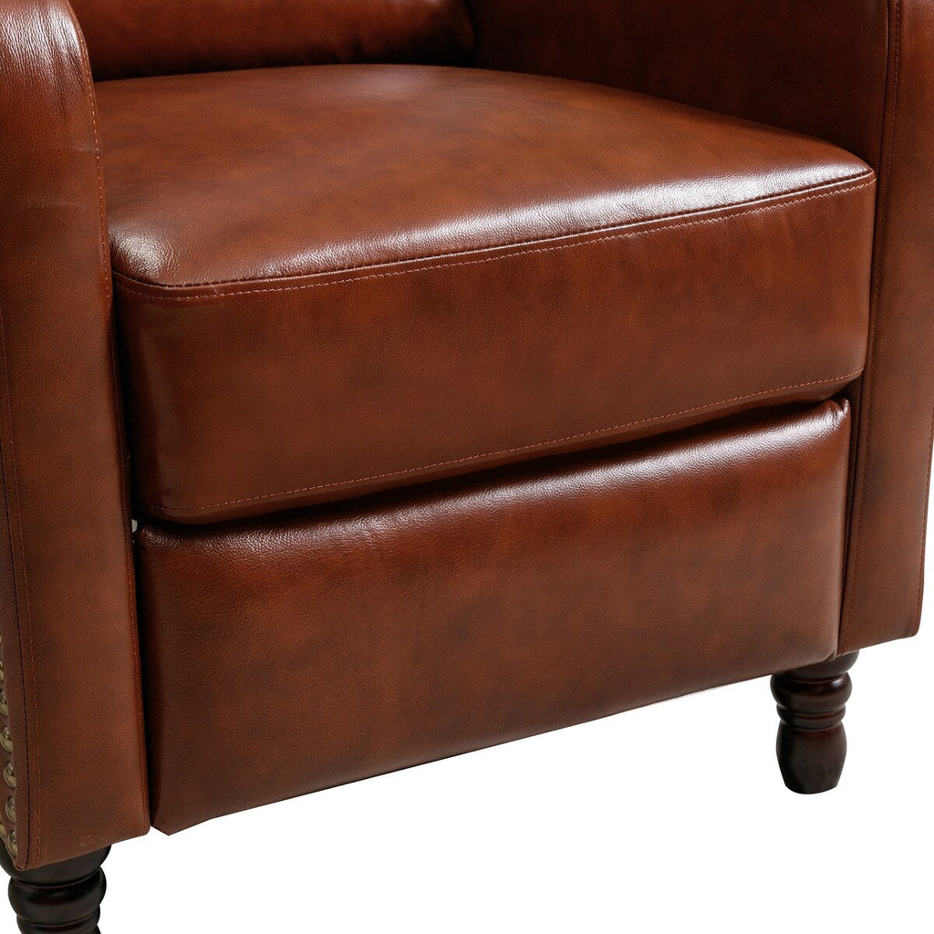 Fauteuil inclinable en cuir véritable COZYMAN, fauteuil confortable pour le salon
