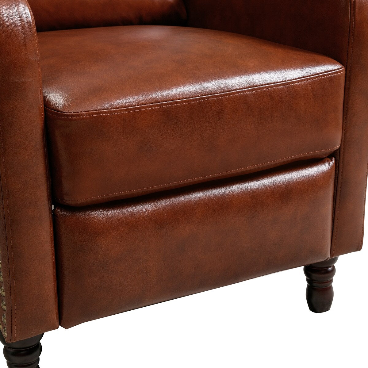 Fauteuil inclinable en cuir véritable COZYMAN, fauteuil confortable pour le salon