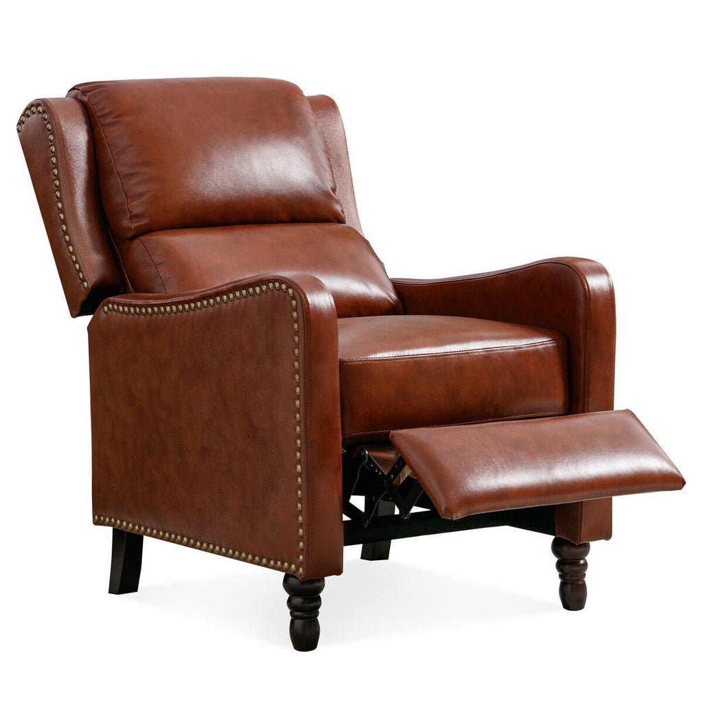 Fauteuil inclinable en cuir véritable COZYMAN, fauteuil confortable pour le salon