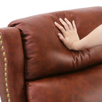 Fauteuil inclinable réglable en cuir véritable moderne COZYMAN avec siège à 3 positions