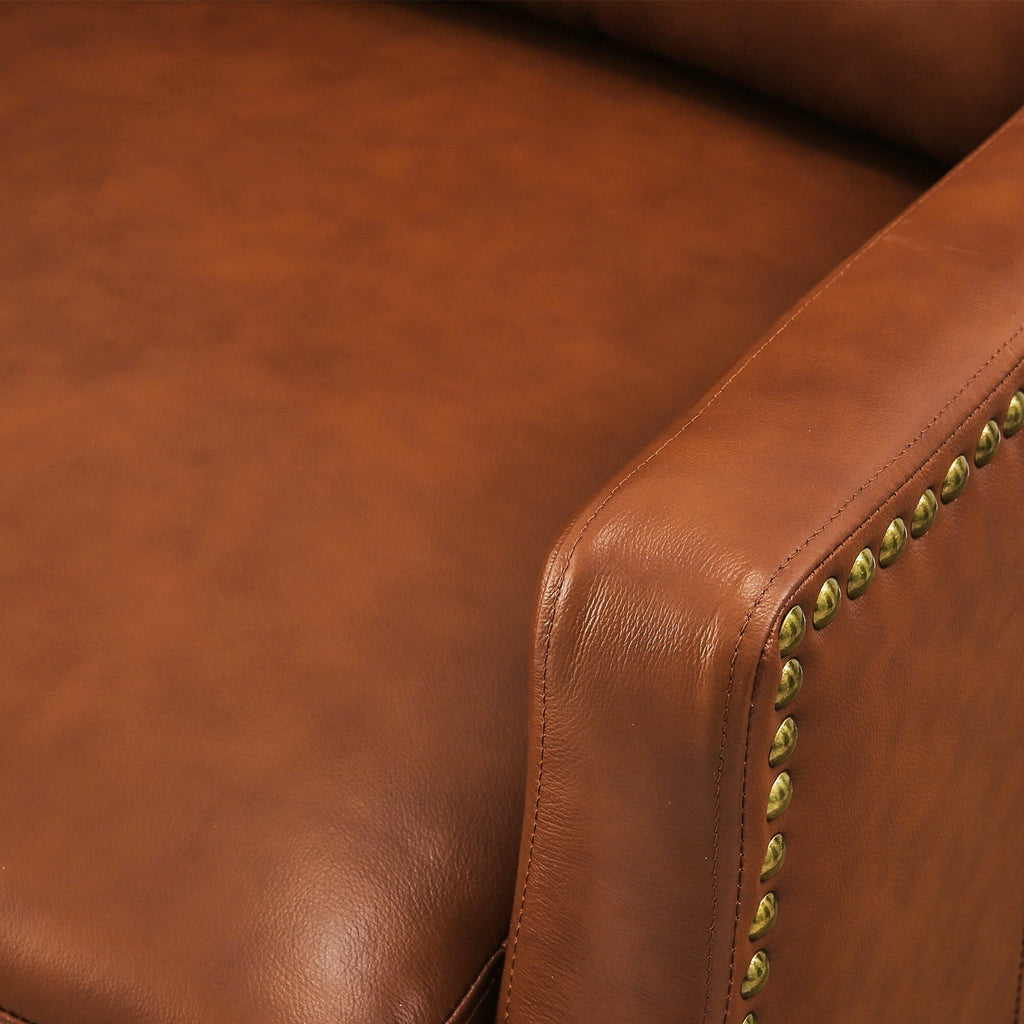 Fauteuil inclinable réglable en cuir véritable moderne COZYMAN avec siège à 3 positions