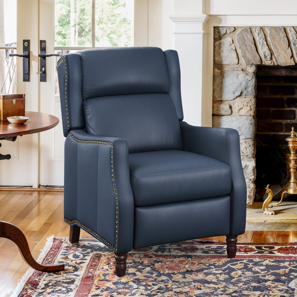 Fauteuil inclinable réglable en cuir véritable moderne COZYMAN avec siège à 3 positions