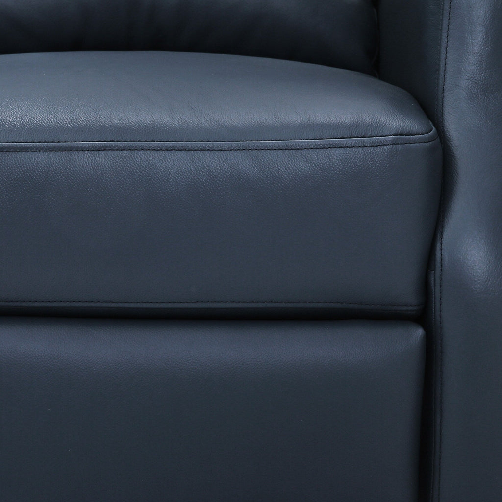 Fauteuil inclinable moderne en cuir véritable COZYMAN, réglable et inclinable avec accoudoirs confortables