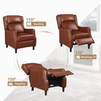 Fauteuil inclinable moderne en cuir véritable COZYMAN, réglable et inclinable avec accoudoirs confortables