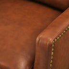 Fauteuils inclinables modernes en cuir véritable COZYMAN, fauteuils inclinables réglables avec accoudoirs confortables, lot de 2