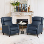 Fauteuils inclinables modernes en cuir véritable COZYMAN, fauteuils inclinables réglables avec accoudoirs confortables, lot de 2