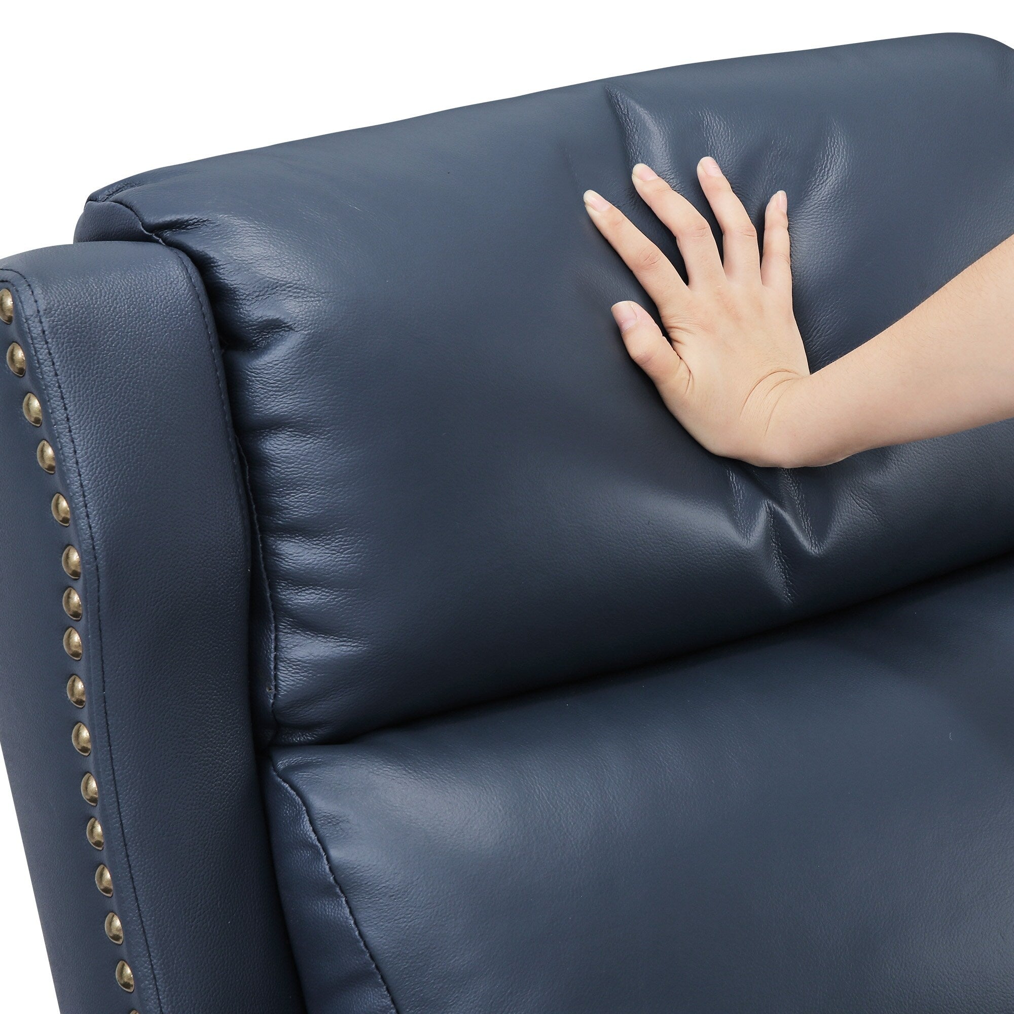 Fauteuils inclinables modernes en cuir véritable COZYMAN, fauteuils inclinables réglables avec accoudoirs confortables, lot de 2