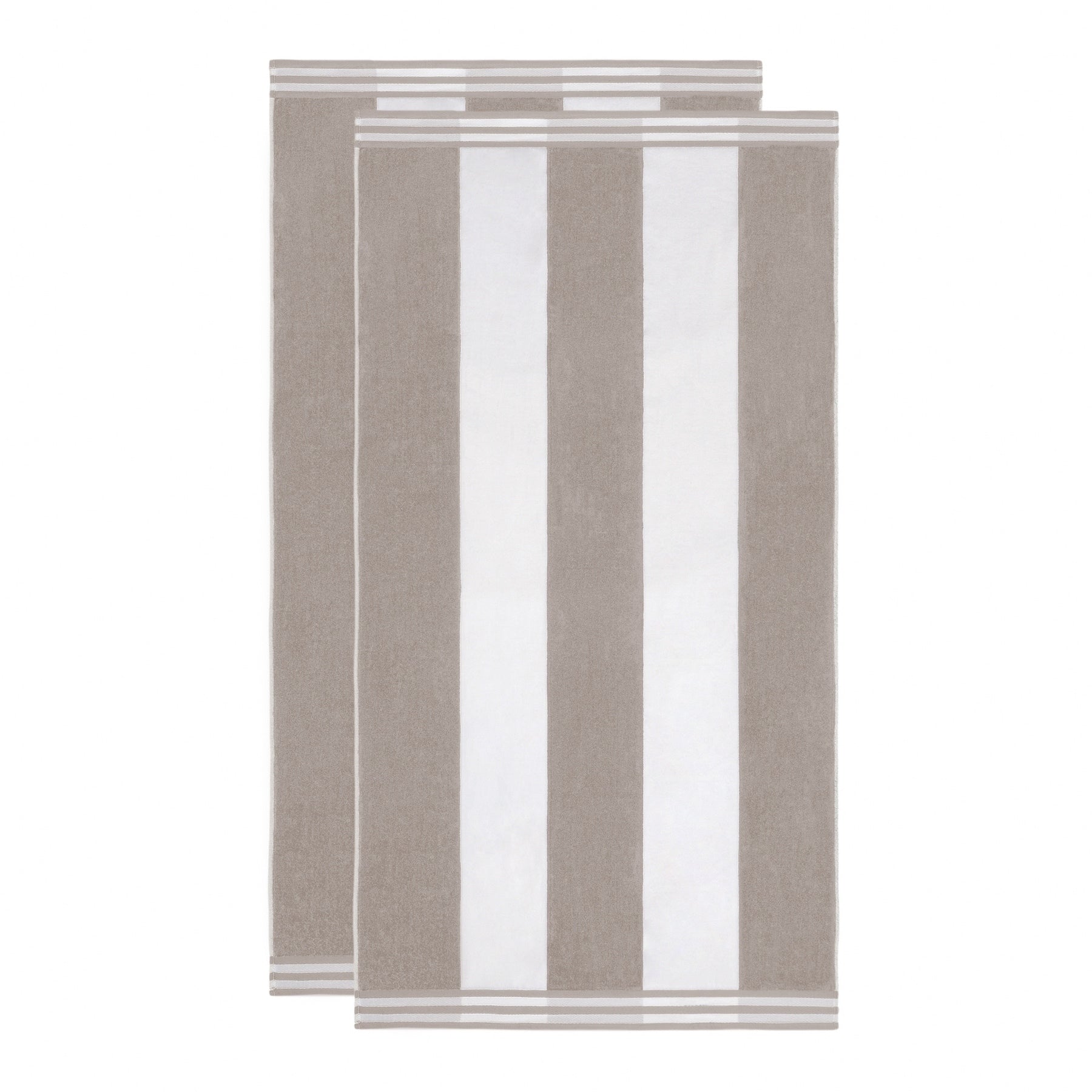 Ensemble de 2 serviettes de plage surdimensionnées en coton à rayures Cabana de Superior