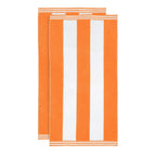 Ensemble de 2 serviettes de plage surdimensionnées en coton à rayures Cabana de Superior