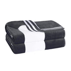 Ensemble de 2 serviettes de plage surdimensionnées en coton à rayures Cabana de Superior