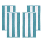 Ensemble de 4 serviettes de plage surdimensionnées en coton à rayures Cabana de Superior