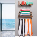 Serviette de plage surdimensionnée en coton à rayures Cabana de Superior