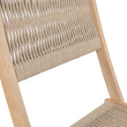 Ensemble bistrot d'extérieur pliant 3 pièces en bois d'acacia Cadiz Modern Coastal, par JONATHAN Y