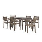 Ensemble de salle à manger empilable en bois Caladesi