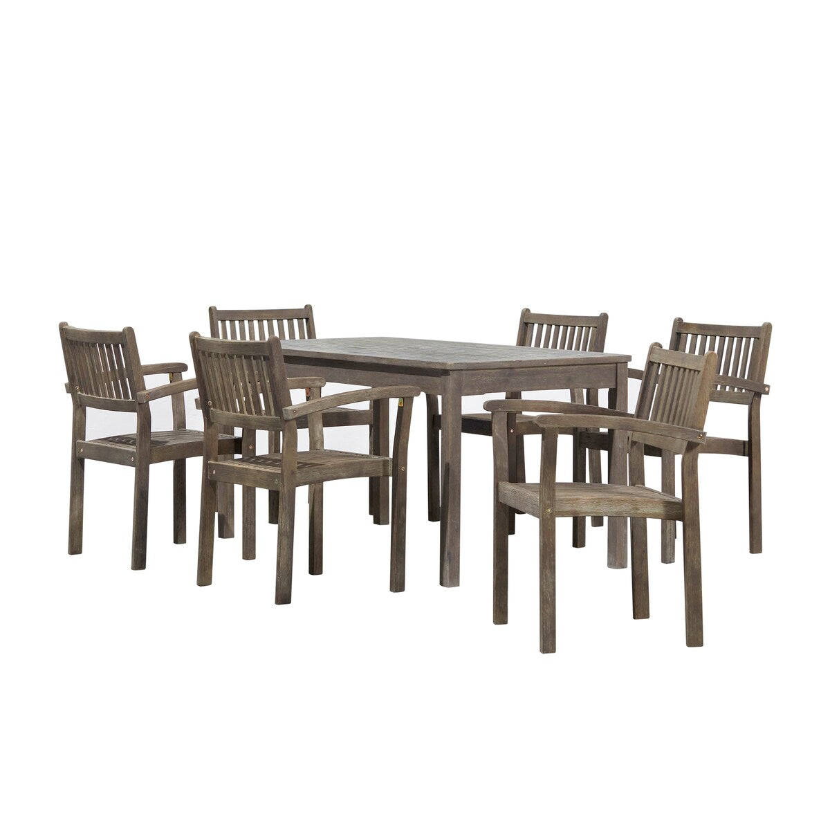 Ensemble de salle à manger empilable en bois Caladesi