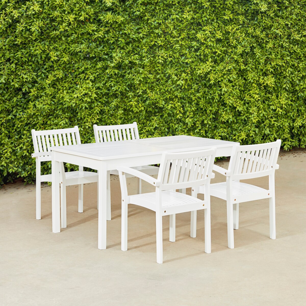 Ensemble de salle à manger empilable en bois Caladesi