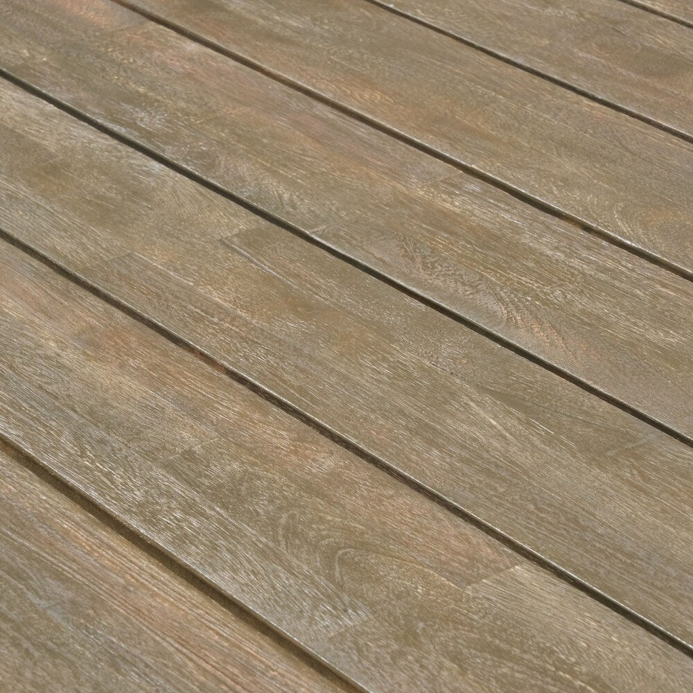 Ensemble de salle à manger d'extérieur Calero 6 pièces en bois et osier avec chaises et banc par Christopher Knight Home