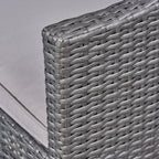 Ensemble de salle à manger d'extérieur Calero 6 pièces en bois et osier avec chaises et banc par Christopher Knight Home