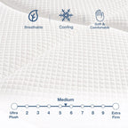 Matelas California King 12 pouces, mousse à mémoire de forme et gel, soutien équilibré