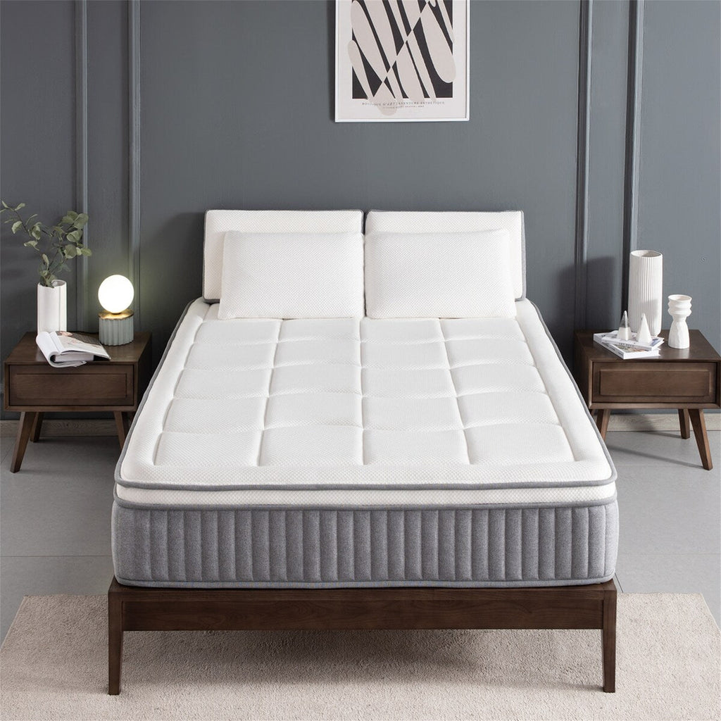 Matelas California King 12 pouces, mousse à mémoire de forme et gel, soutien équilibré