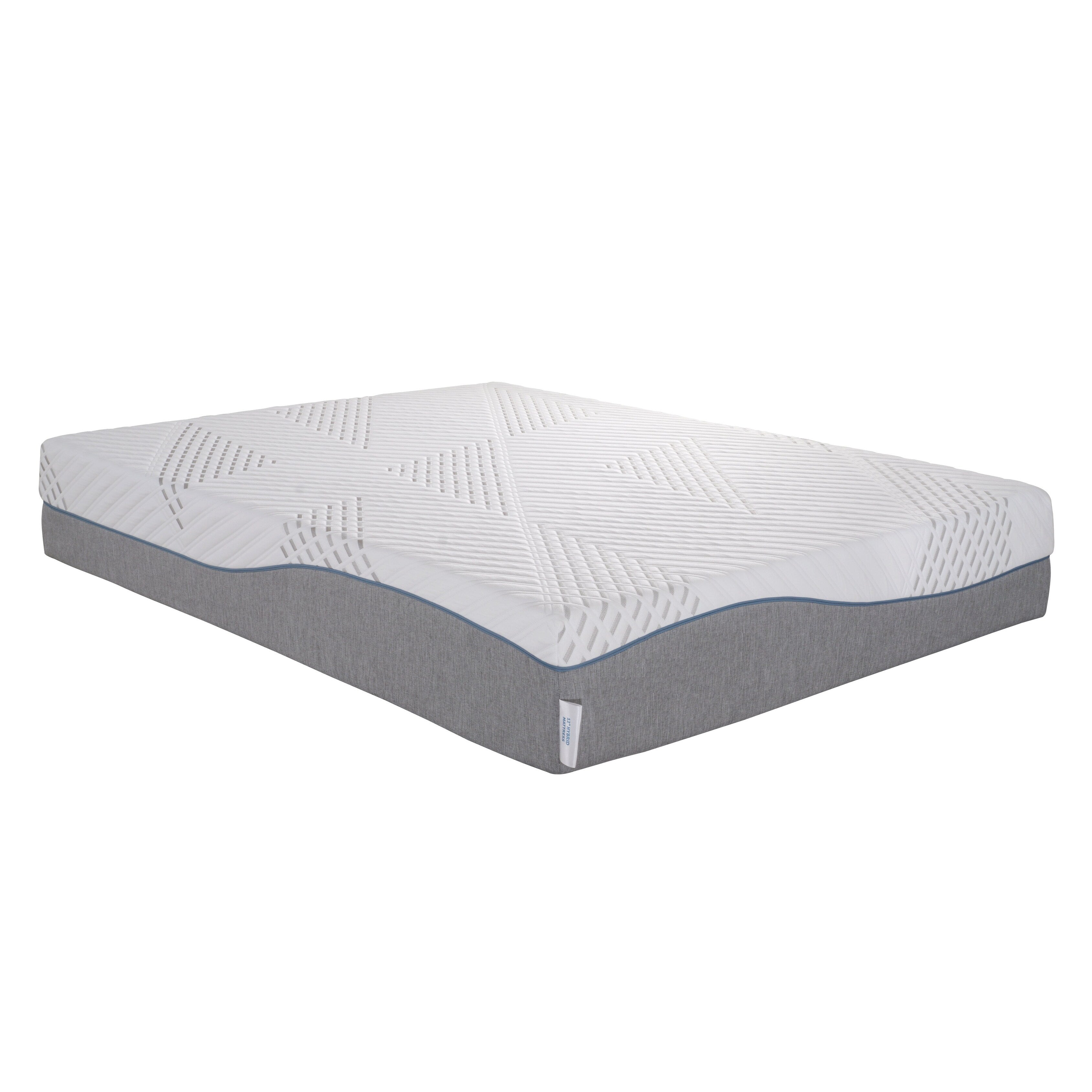 Matelas hybride California King Size Hopewell 12 à ressorts ensachés et housse amovible, avec gel rafraîchissant et bords à mémoire de forme