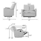 Fauteuil inclinable surdimensionné capitonné Calliope par Christopher Knight Home