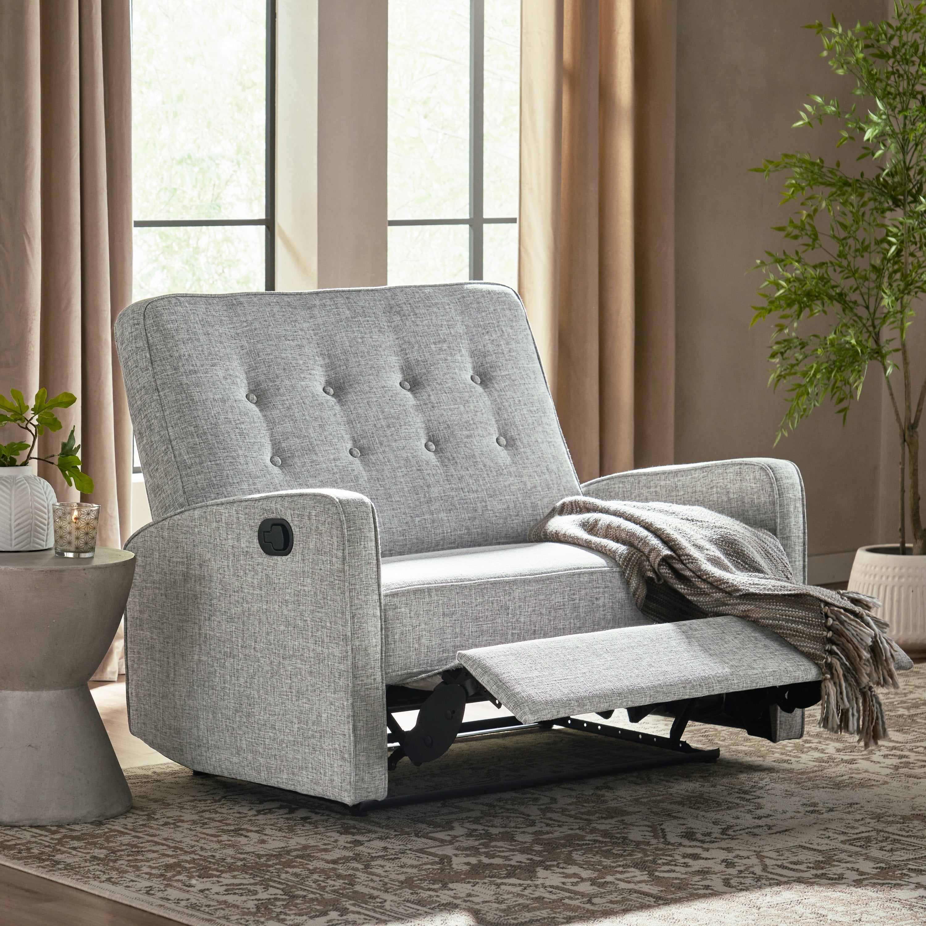 Fauteuil inclinable surdimensionné capitonné Calliope par Christopher Knight Home