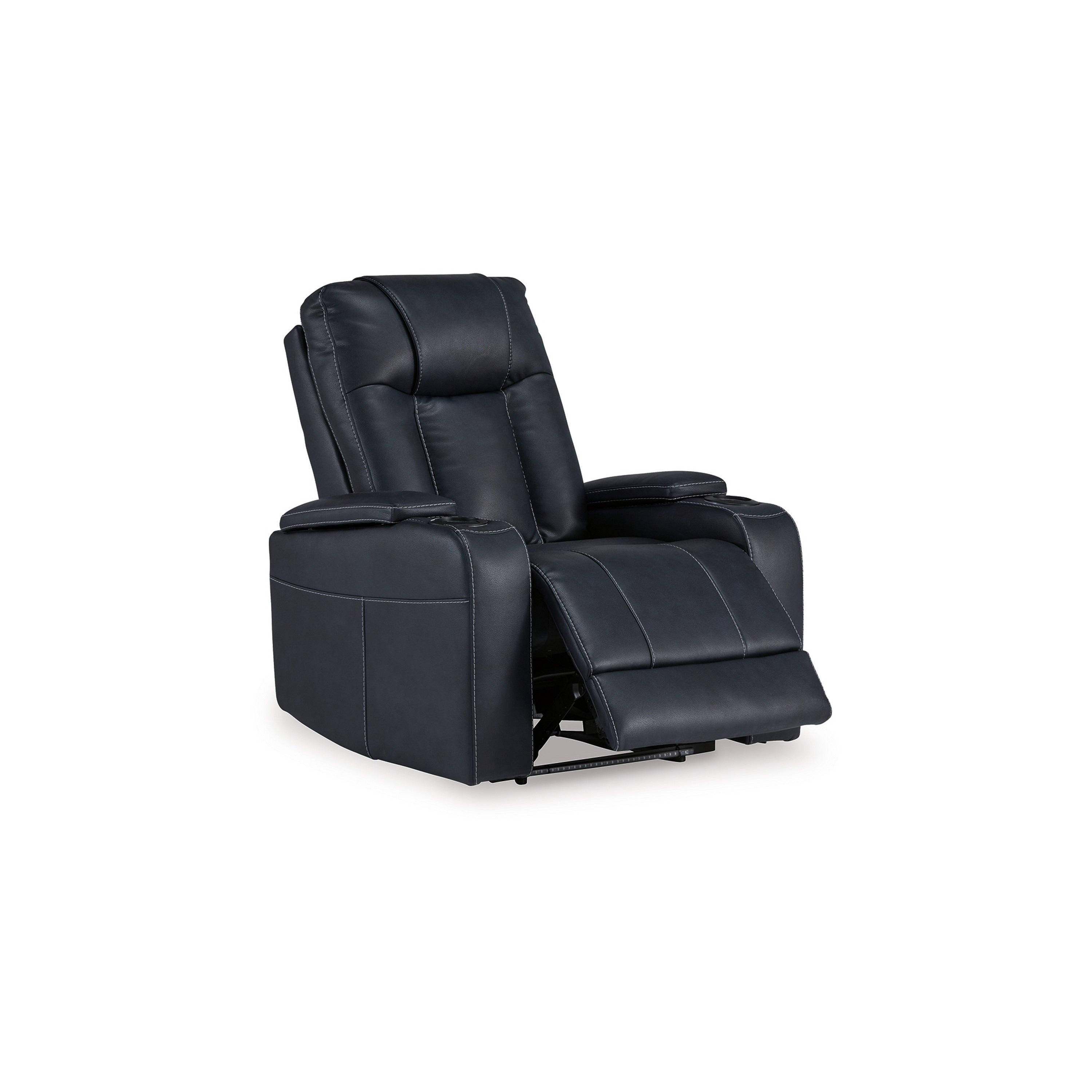Fauteuil inclinable électrique Callum, appui-tête réglable, similicuir noir