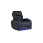 Fauteuil inclinable électrique Callum, appui-tête réglable, similicuir noir