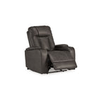 Fauteuil inclinable électrique Callum, appui-tête réglable, similicuir gris