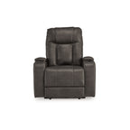 Fauteuil inclinable électrique Callum, appui-tête réglable, similicuir gris