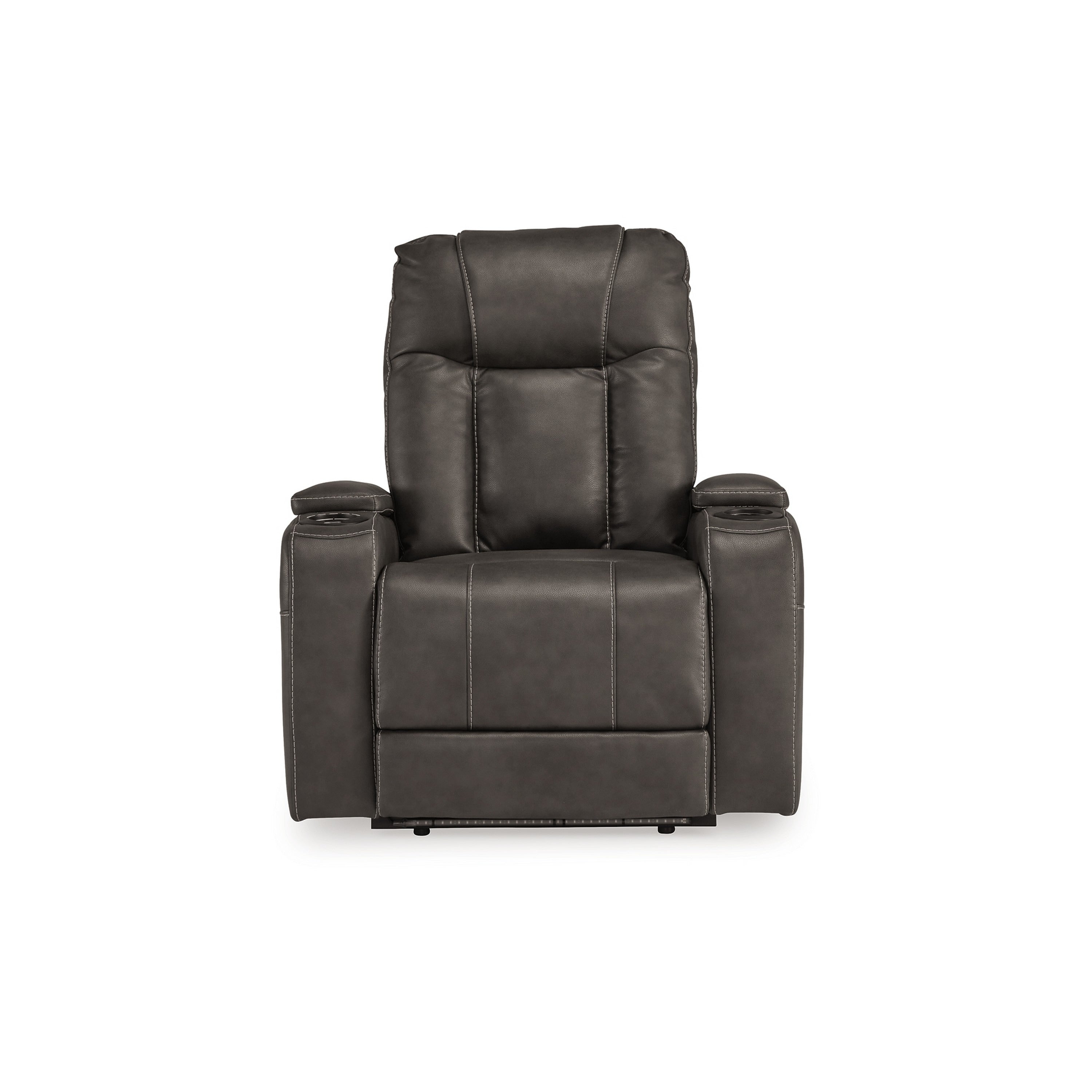 Fauteuil inclinable électrique Callum, appui-tête réglable, similicuir gris