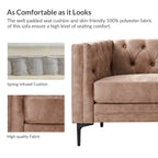 Canapé classique Calymne 84 à accoudoirs carrés et dossier capitonné par HULALA HOME