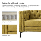 Canapé classique Calymne 84 à accoudoirs carrés et dossier capitonné par HULALA HOME