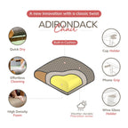 Ensemble de 4 chaises Adirondack d'extérieur rembourrées en teck Cambridge Casual Auburn