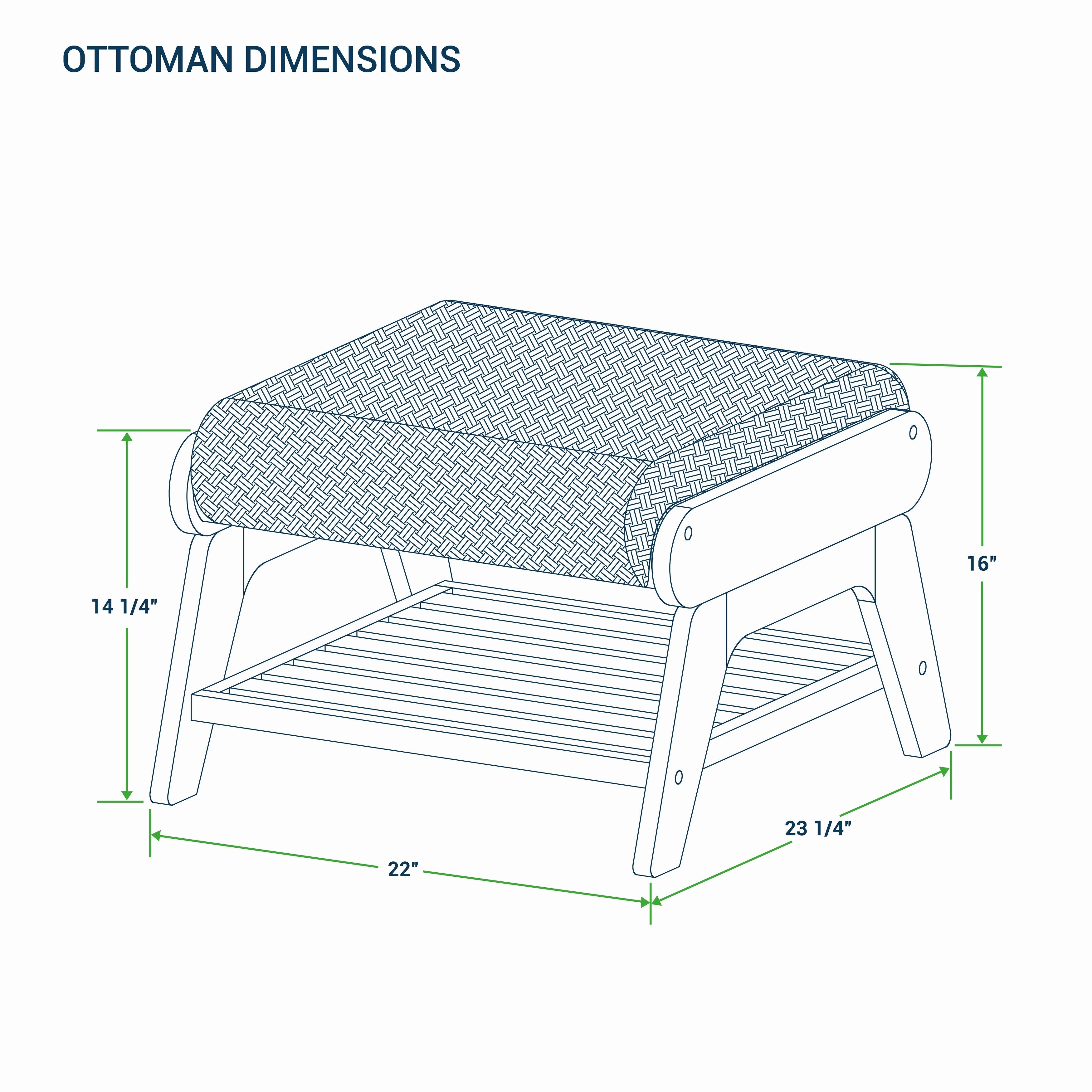 Ensemble de 5 chaises Adirondack d'extérieur rembourrées en teck Cambridge Casual Auburn